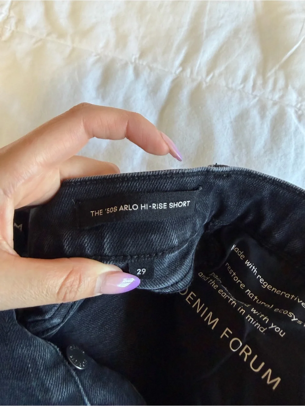 Aritzia Denim Forum high-Rise Black Denim Women’s Shorts